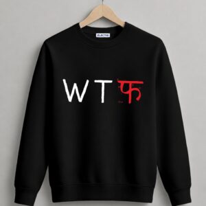 WTफ" Black Graphic Sweatshirt