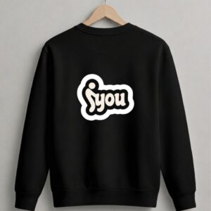 Fuck You" Typographic Graphic Sweatshirt