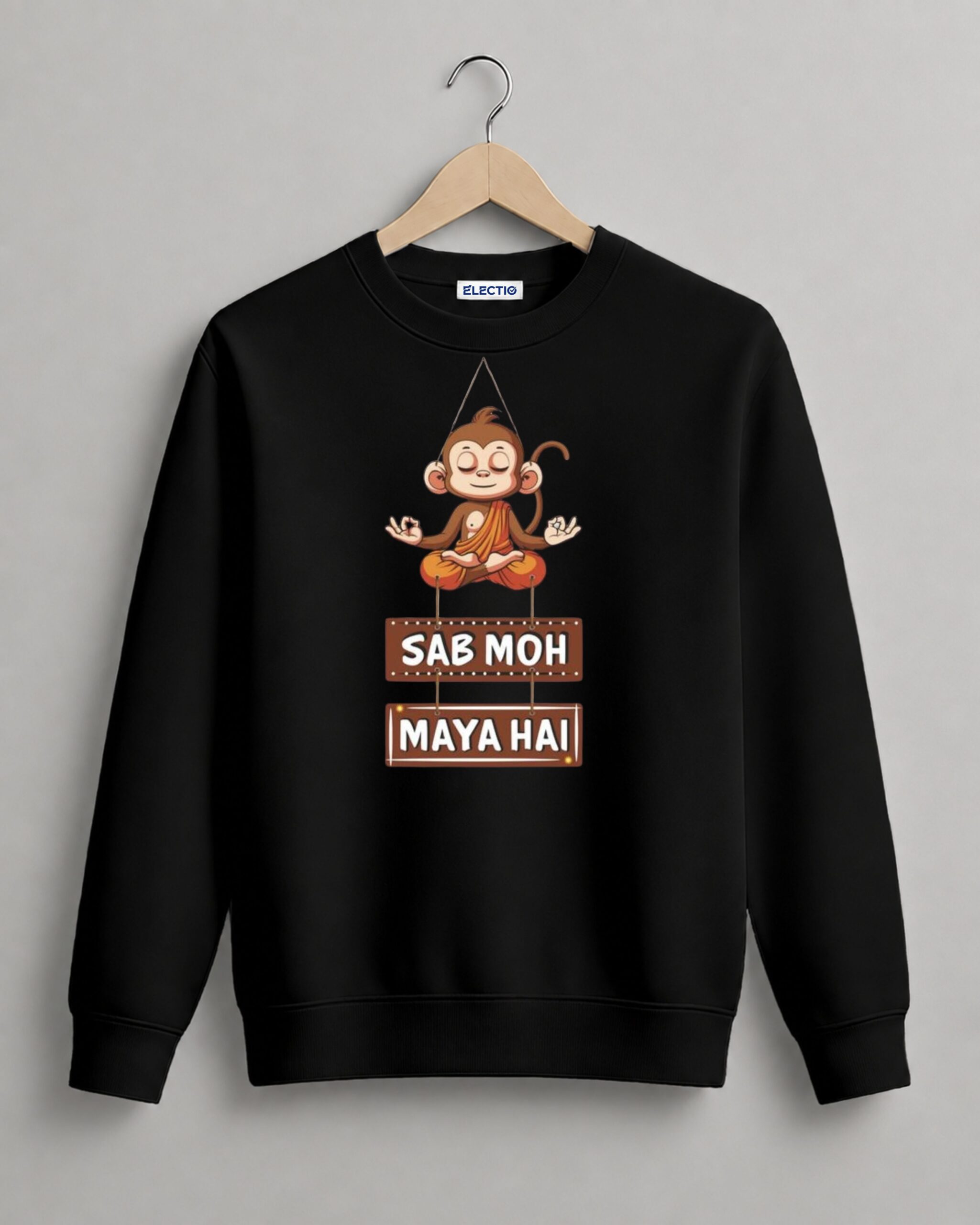 Sada Sexy Raho" Graphic Black Sweatshirt