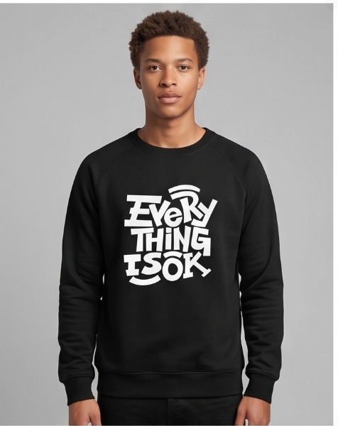 "Everything Is OK" Crewneck Sweatshirt - Image 2